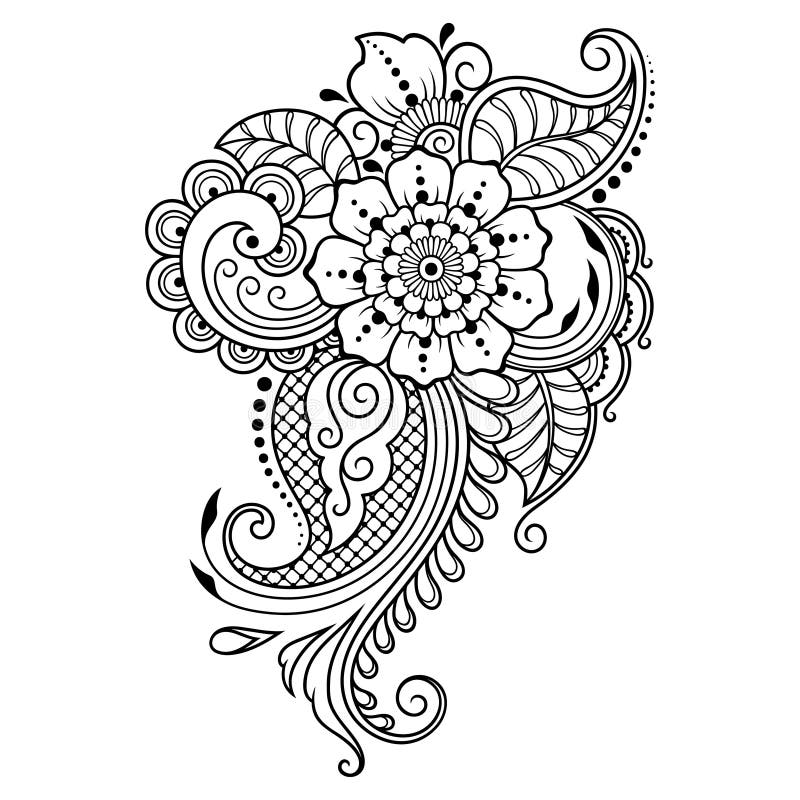 Vector Abstract Patterns Of Tattoo Henna Paisley And Flower Stock Mehndi  Set For Design On White Background Royalty Free SVG Cliparts Vectors  And Stock Illustration Image 59763195