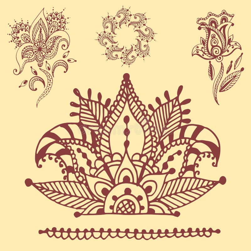 Henna δερματοστιξιών καφετί mehndi mhendi του Paisley σχεδίων σχεδίου λουλουδιών doodle διακοσμητικό διακοσμητικό ινδικό arabesqu ελεύθερη απεικόνιση δικαιώματος Henna δερματοστιξιών καφετί mehndi mhendi του Paisley σχεδίων σχεδίου λουλουδιών doodle διακοσμητικό διακοσμητικό ινδικό arabesqu ελεύθερη απεικόνιση δικαιώματος