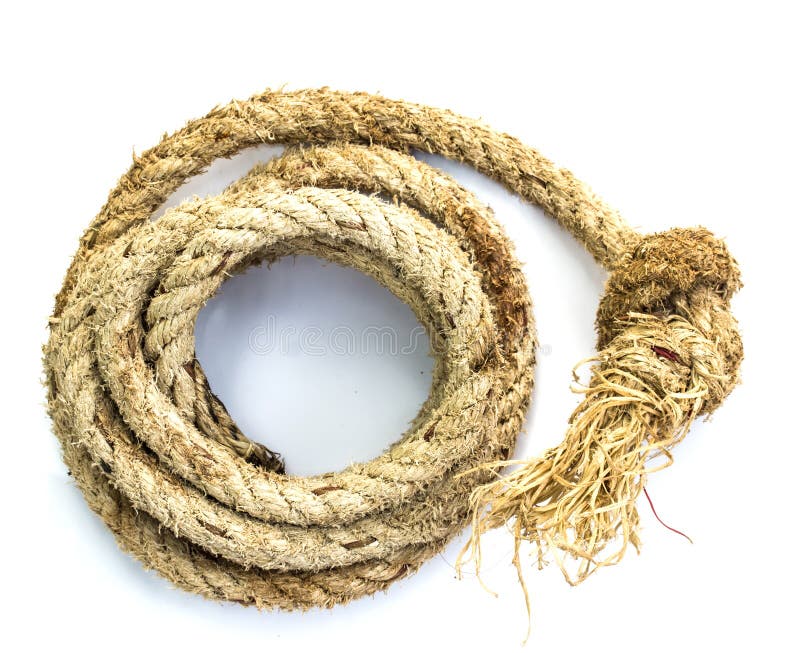 Hennep drie gerolde bundelkabel royalty-vrije stock afbeeldingen Hennep drie gerolde bundelkabel royalty-vrije stock afbeeldingen