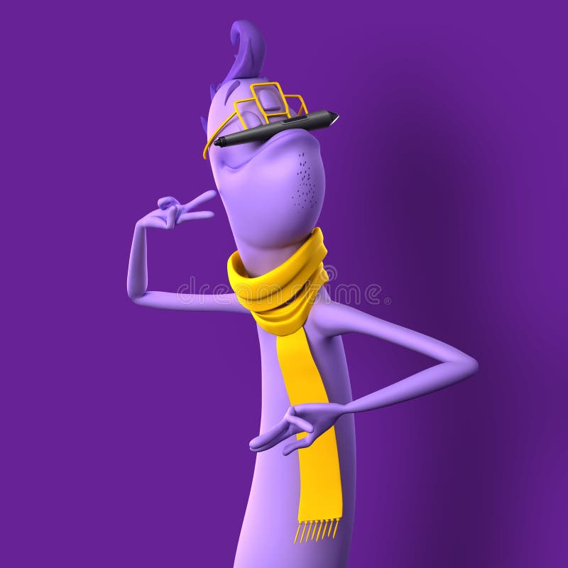 Henry Dancing Cartoon Monster with Stylus and Joke in Fashionable Scarf Stock Illustration - Illustration of director, artistic: 119690672 Henry Dancing Cartoon Monster with Stylus and Joke in Fashionable Scarf Stock Illustration - Illustration of director, artistic: 119690672