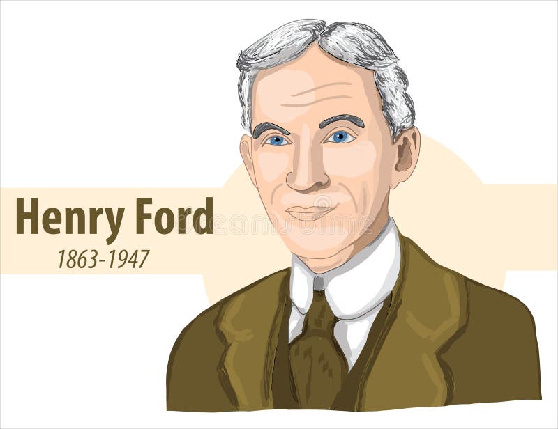 Henry Ford Cartoon Vector Illustration Editorial Stock Photo - Illustration  of ford, handsome: 238261008