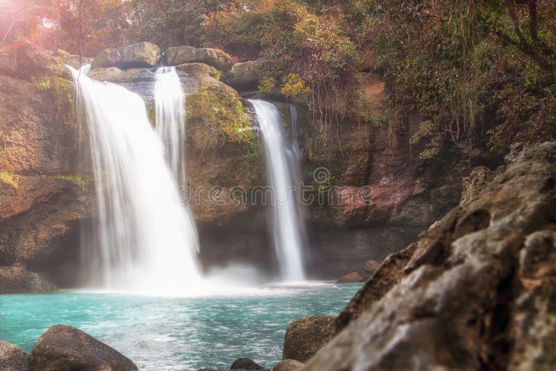 Thailand waterfalls stock image. Image of tourism, jungle - 9436061