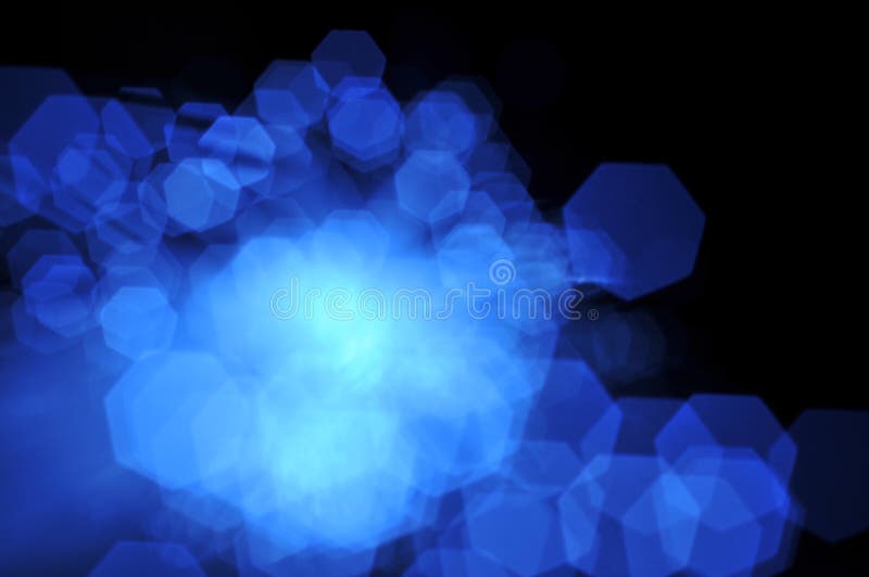 Heptagon azul Bokeh fotos de stock royalty free Heptagon azul Bokeh fotos de stock royalty free