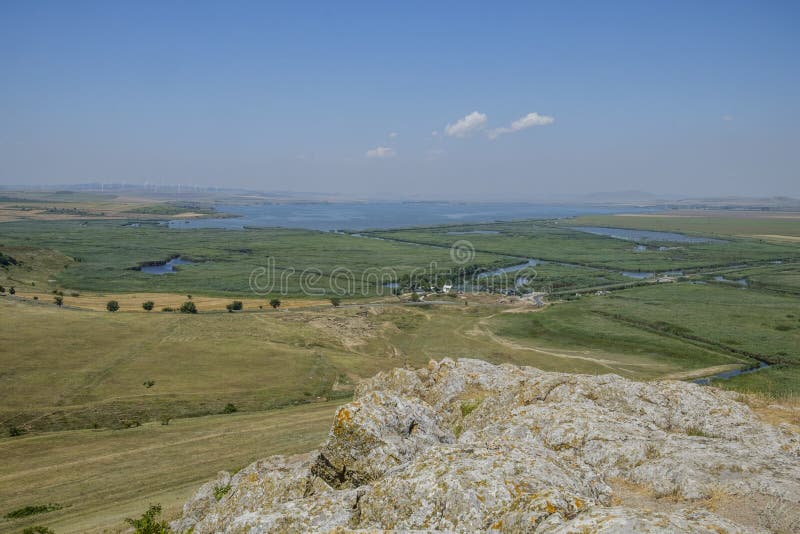 View from byzantine fortress of heracleia at the village enisala. View from byzantine fortress of heracleia at the village enisala