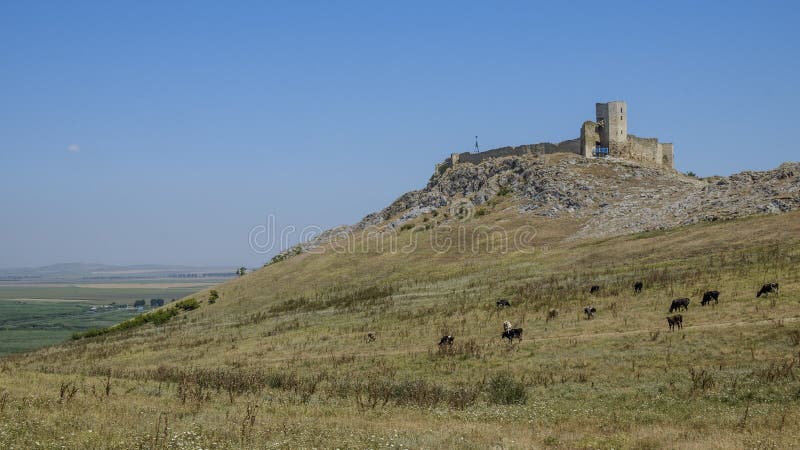 View of byzantine fortress of heracleia at the village enisala. View of byzantine fortress of heracleia at the village enisala