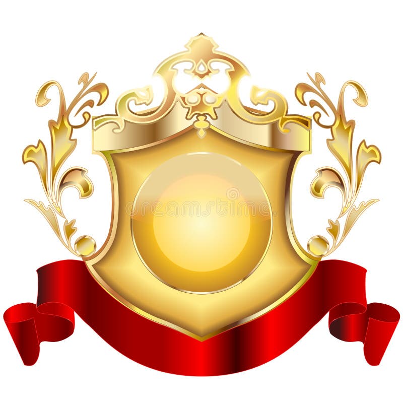 Heraldisch schild v.2 royalty-vrije illustratie Heraldisch schild v.2 royalty-vrije illustratie
