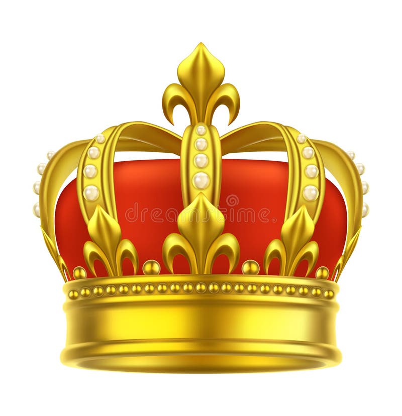 Heraldisk kronasymbol Konung drottning, modig huvudbonad royaltyfri illustrationer