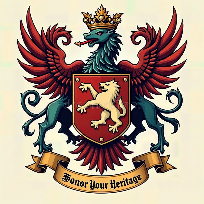 Heraldyczny wzór herbu ilustracji
