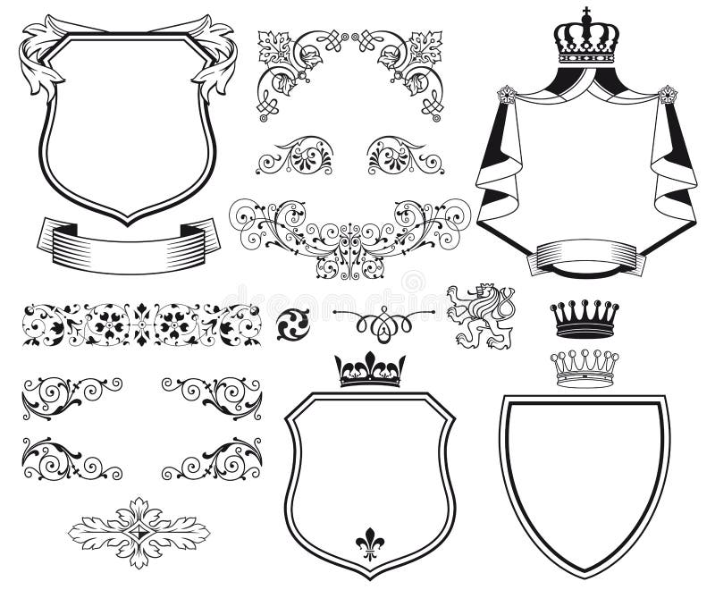 Heraldyczny żakiet ręki royalty ilustracja