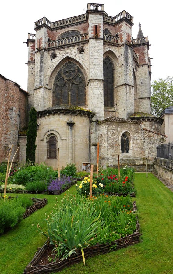 Ancient French cathedral herb garden