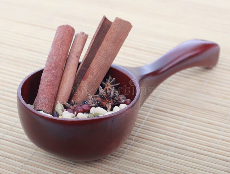 Herb spice in bowl stock image. Image of basil, herbal 22791741