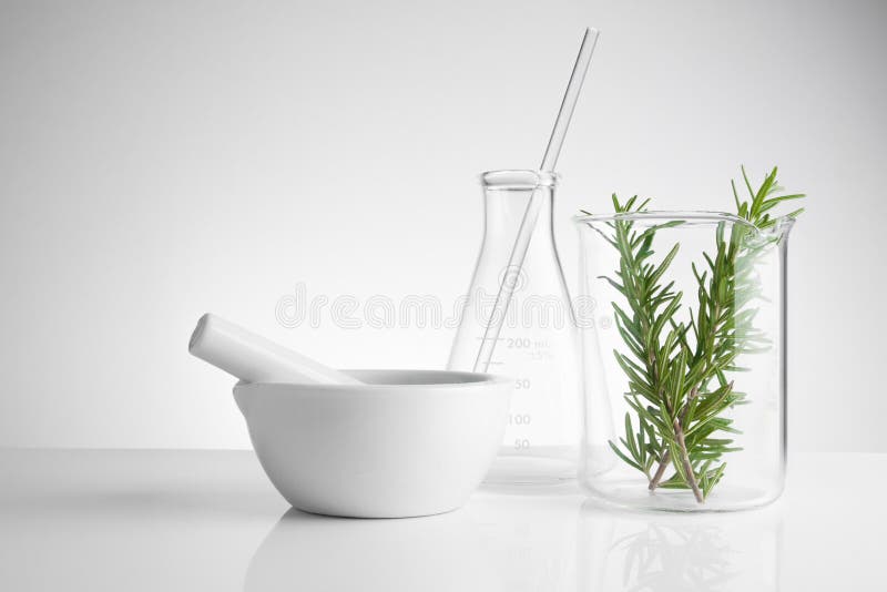 herbal medicine natural organic and scientific glassware