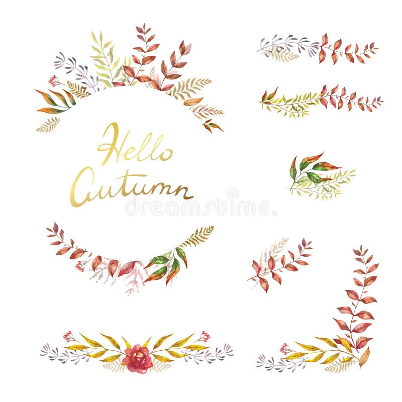 Herbal mix vector frame. Hand painted plants, branches and leaves on white background. Natural fall card design vector illustration Herbal mix vector frame. Hand painted plants, branches and leaves on white background. Natural fall card design vector illustration