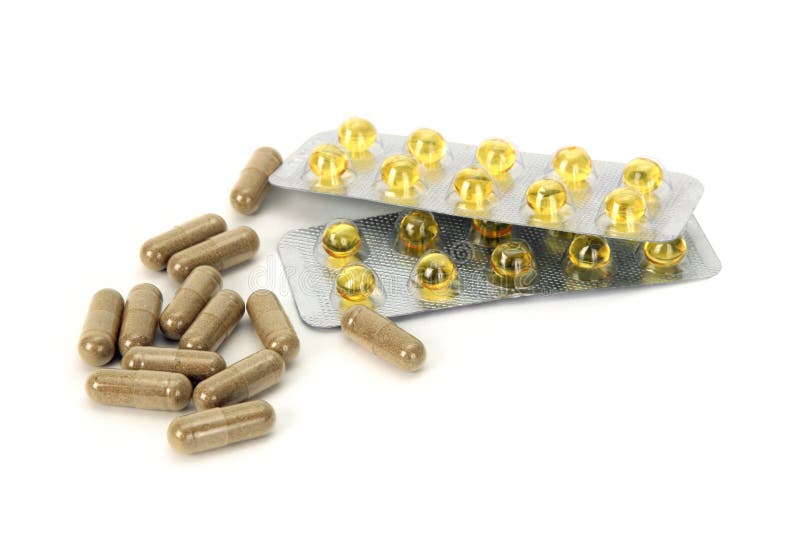 Herbal supplements stock image. Image of capsules, pills 4785707
