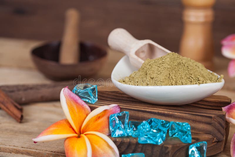 Herbal Powder in Plate ,concept Herbal Stock Photo Image of herbal