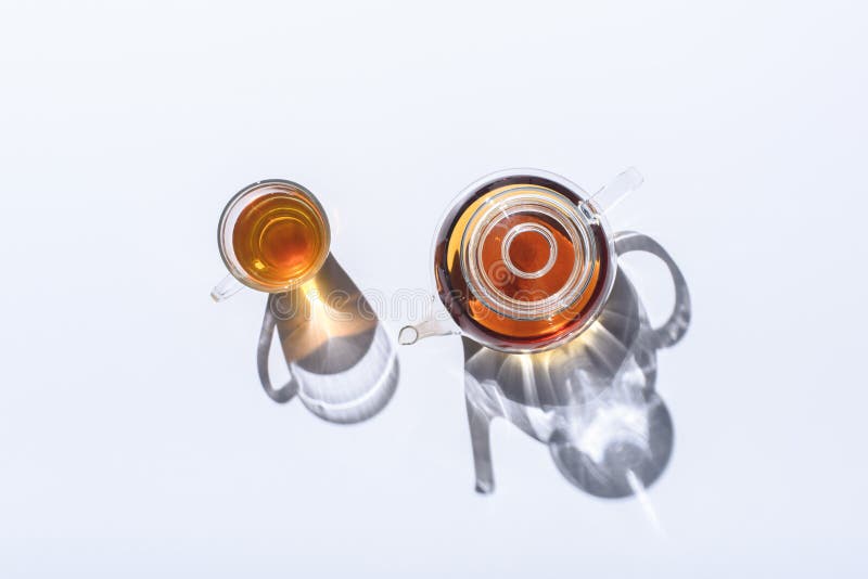 Herbal Tea in Cup and Kettle Stock Image Image of kettle, teapot 119779193