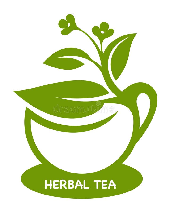Herbal Tea. Eco Product Logo. Stock Vector Illustration of icon