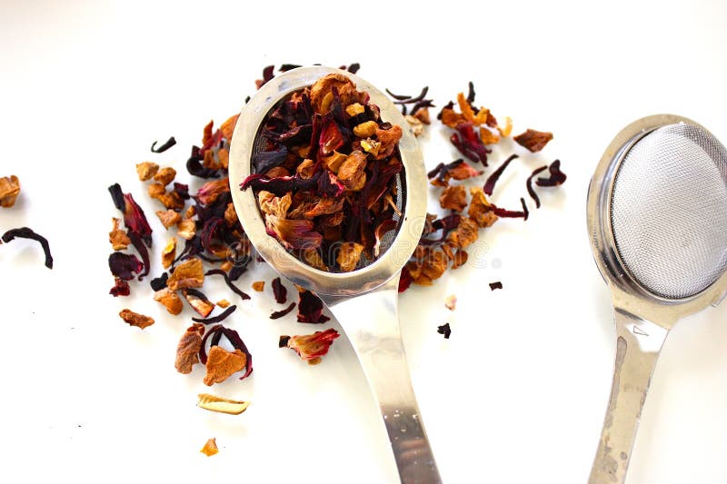 Herbal Tea and Infuser on White Stock Image Image of food, graphic
