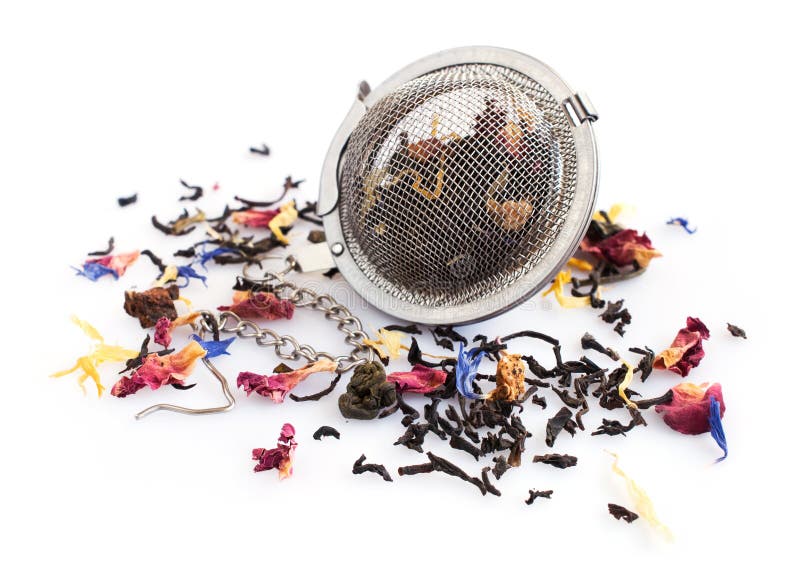 Herbal Tea and Tea Strainer Stock Image Image of herb, refreshment