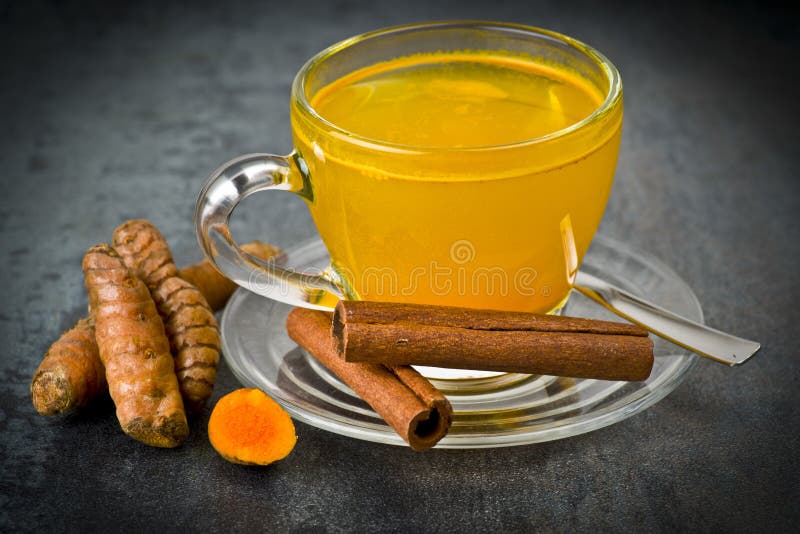 Herbal Tea with Turmeric Powder Stock Image Image of juice