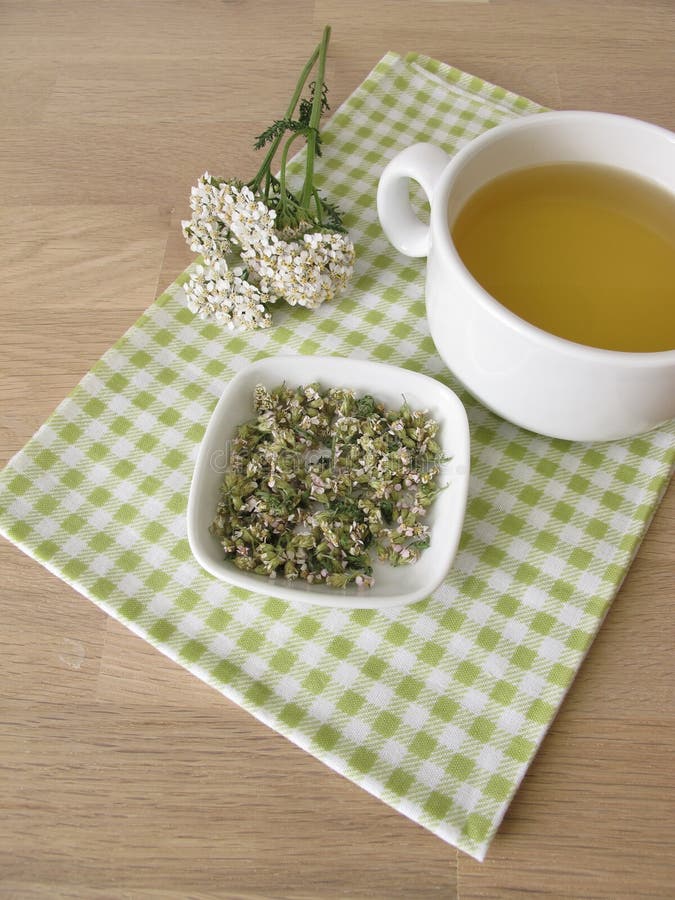 Herbal tea with yarrow stock image. Image of natural 101915041