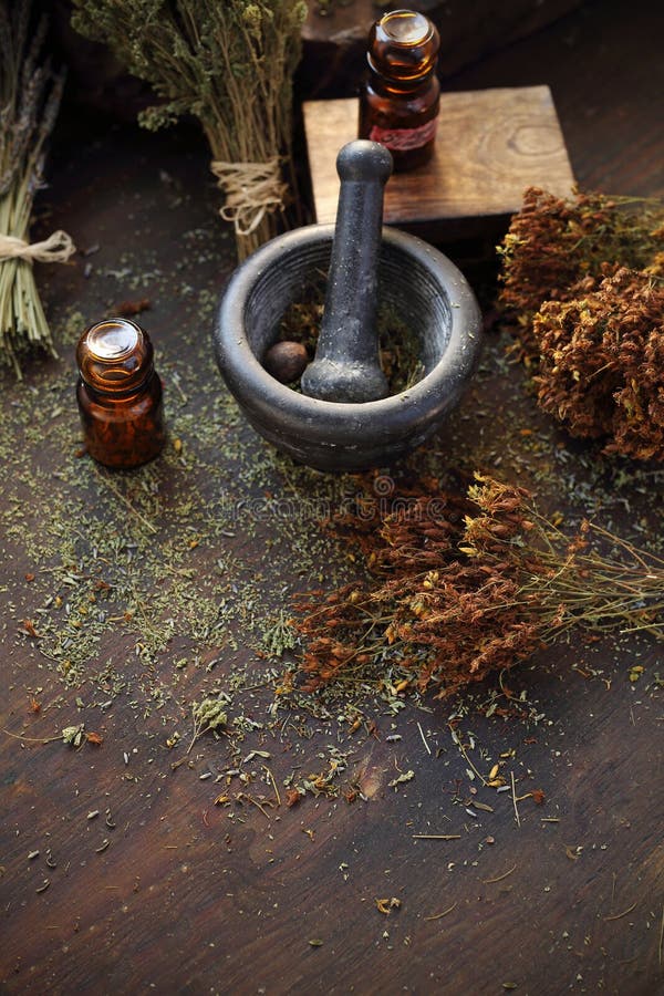 Herbology and Herbal Medicine, Preparing a Herbal Mixture in a Mortar