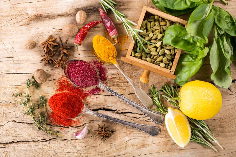 Herbs, Condiments and Spices Stock Photo Image of group, mint 70461596