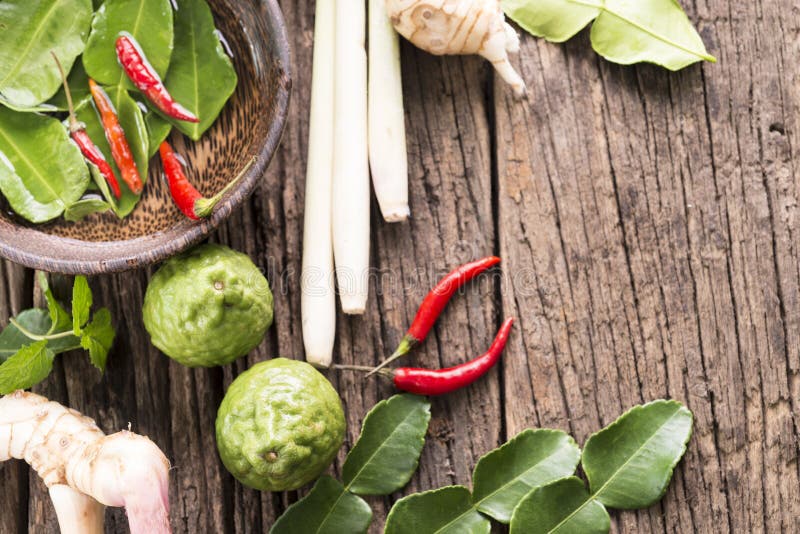 Herbs and Spices over wooden background stock photos Herbs and Spices over wooden background stock photos