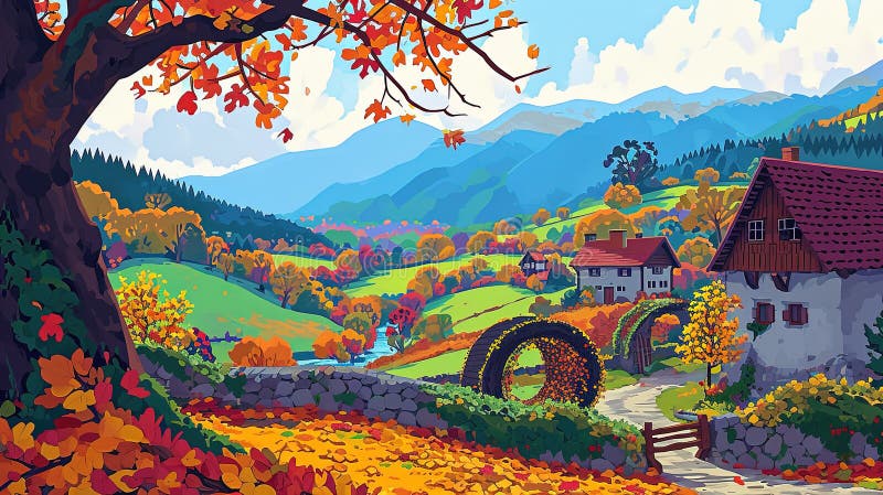 Herbstlackierung lizenzfreie abbildung