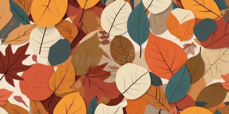 Herbstthematische Retro-Vibes in einer Schnitt-und Paste ai generiert lizenzfreie abbildung
