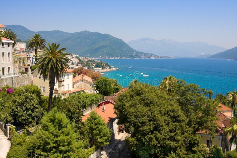 Herceg Novi, baía de Kotor, Montenegro fotos de stock Herceg Novi, baía de Kotor, Montenegro fotos de stock