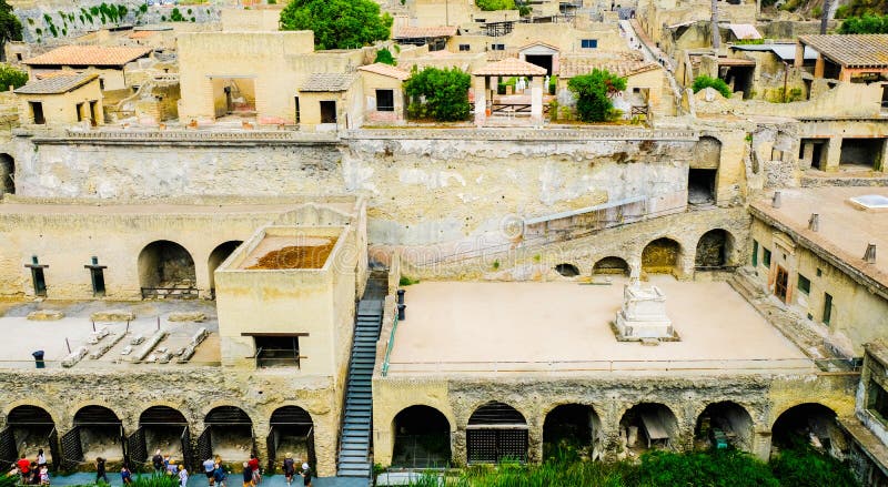 Herculaneum, antyczny Roma?ski miasteczko E zdjęcia stock Herculaneum, antyczny Roma?ski miasteczko E zdjęcia stock