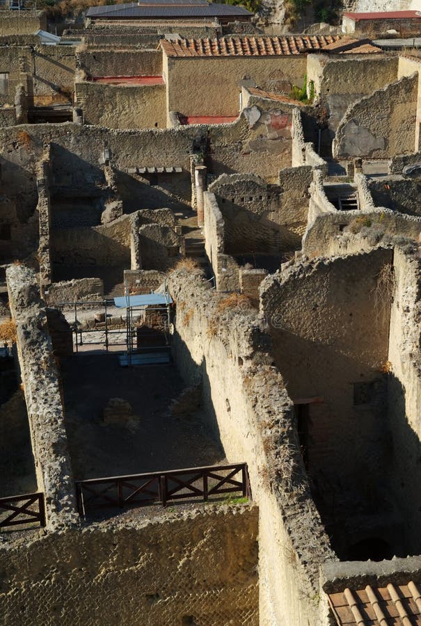 Herculaneum Buildings stock photo. Image of vesuvius 10407206