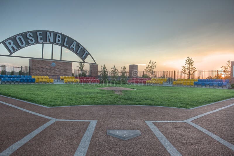 Herdenkingspark voor Rosenblatt-Stadion in Omaha Nebraska