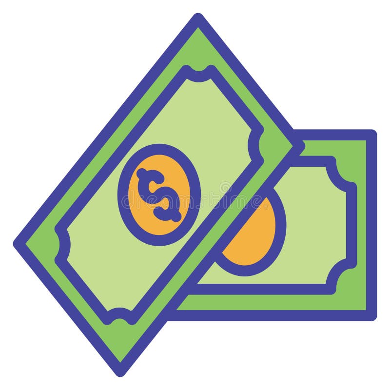 Cash Isolated Vector icon which can easily modify or edit stock illustration