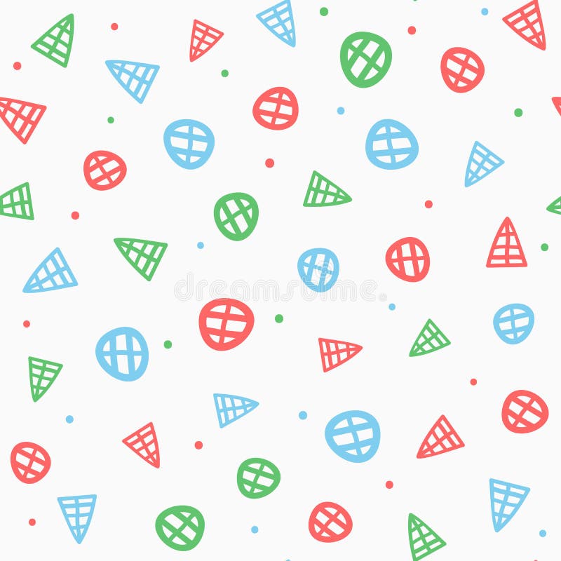 Herhaalde geometrische met de hand getrokken vormen geometrisch naadloos patroon royalty-vrije illustratie Herhaalde geometrische met de hand getrokken vormen geometrisch naadloos patroon royalty-vrije illustratie