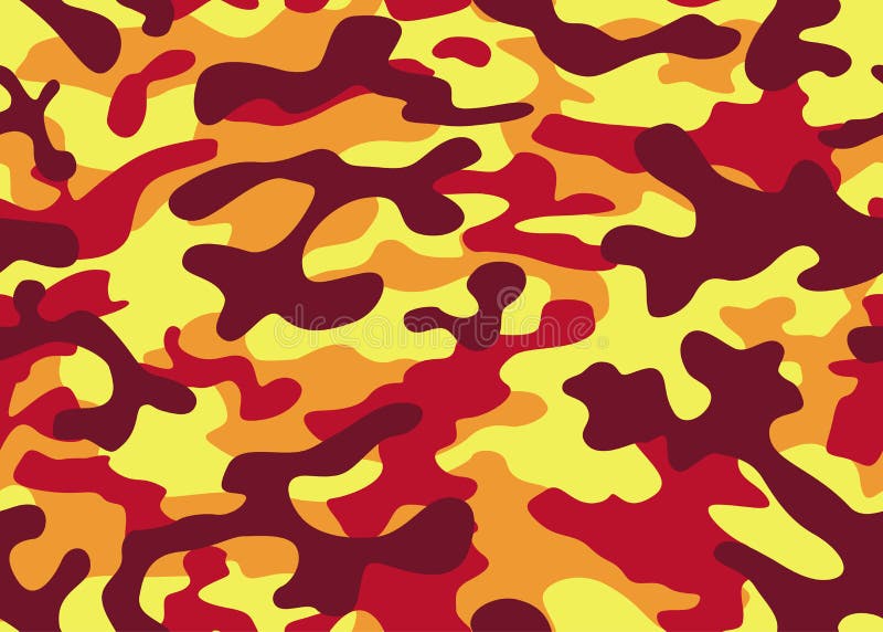 Herhaalt de textuur militaire camouflage de naadloze leger geeloranje roodbruine zwarte jacht