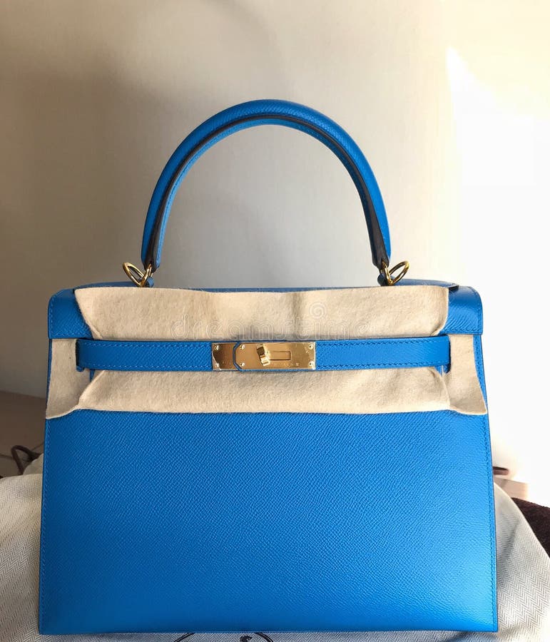 Hermes Birkin bag 25 Blue zanzibar Togo leather Silver hardware