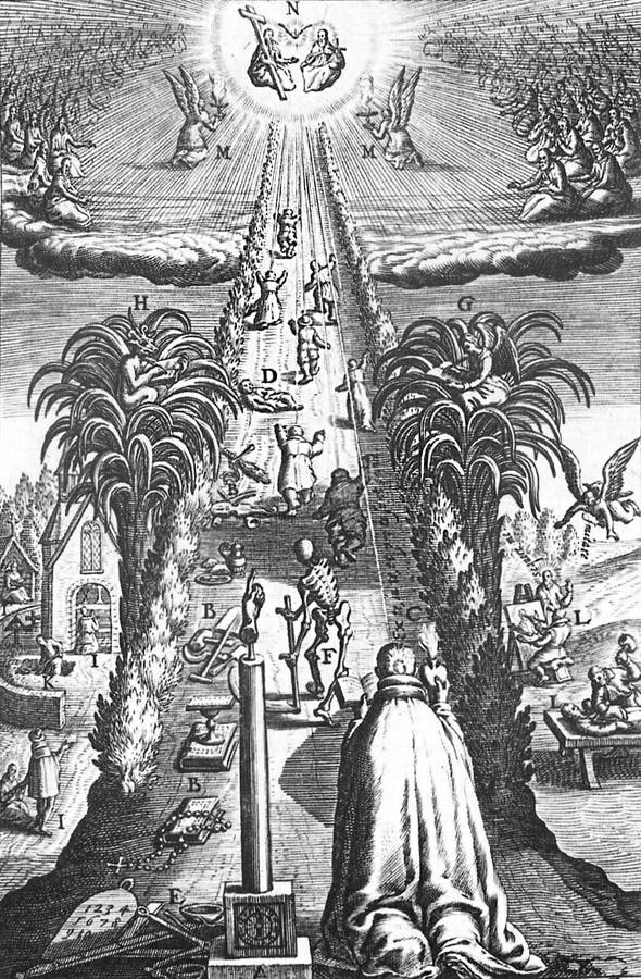 Hermetisch beeld uit het religieuze boek via vitae aeternae door een. sucquet