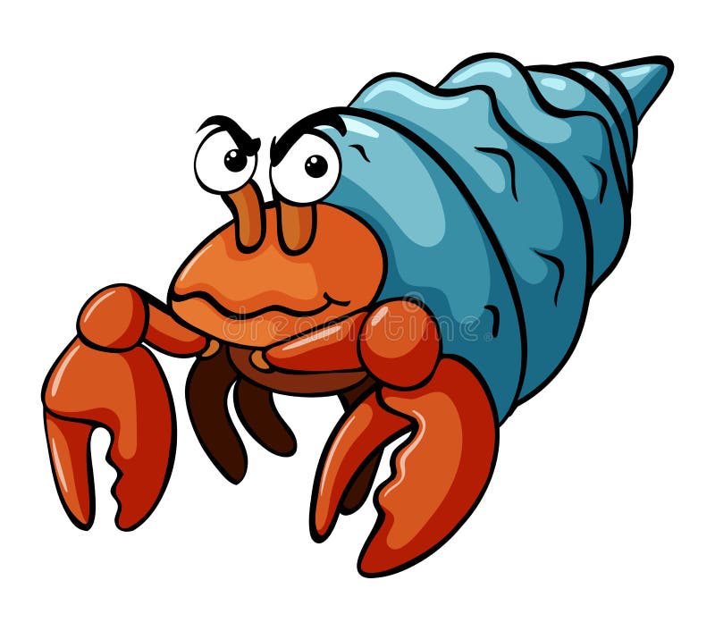 Hermit Crab with Happy Face Stock Vector - Illustration of hermit, isolated: 95825994 Hermit Crab with Happy Face Stock Vector - Illustration of hermit, isolated: 95825994