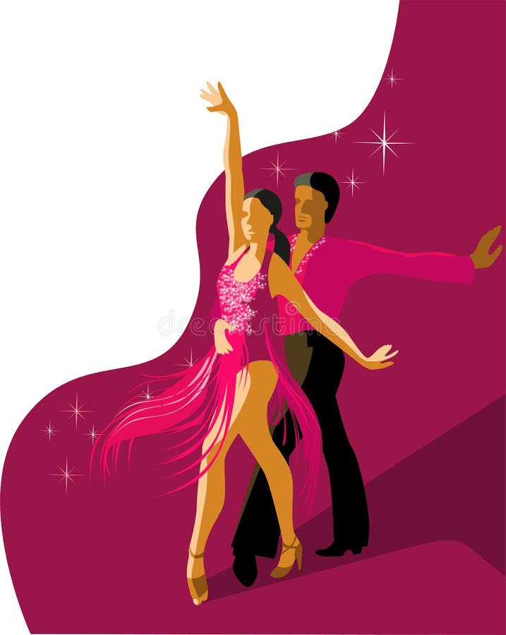 Hermosa Pareja Bailando Baile Latinoamericano De Salsa Ilustración del  Vector - Ilustración de elegancia, alineada: 161938034