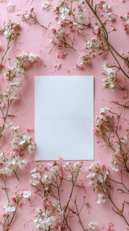 Hermosa rama de flores de cerezo con delicadas flores rosadas en un suave fondo rosa imagenes de archivo