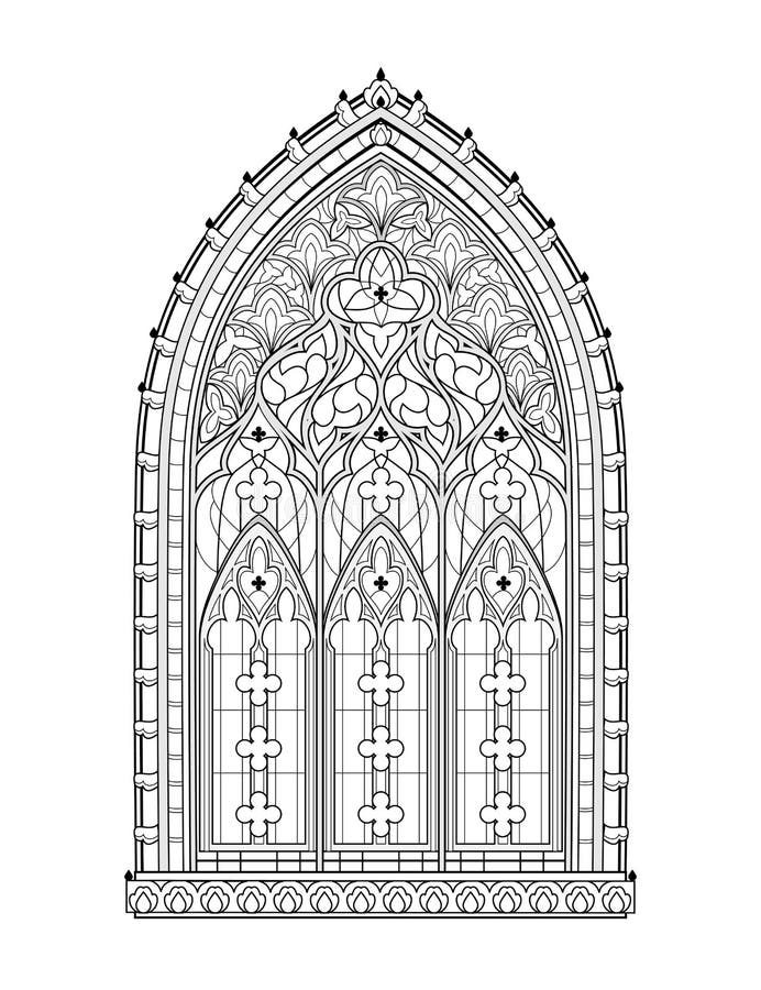 Hermosa Vidriera Gótica De La Iglesia Francesa. Arquitectura Medieval En Europa Occidental. Dibujo En Blanco Y Negro Para Ilustración del Vector - Ilustración de francés, catedrales: 239928362 Hermosa Vidriera Gótica De La Iglesia Francesa. Arquitectura Medieval En Europa Occidental. Dibujo En Blanco Y Negro Para Ilustración del Vector - Ilustración de francés, catedrales: 239928362