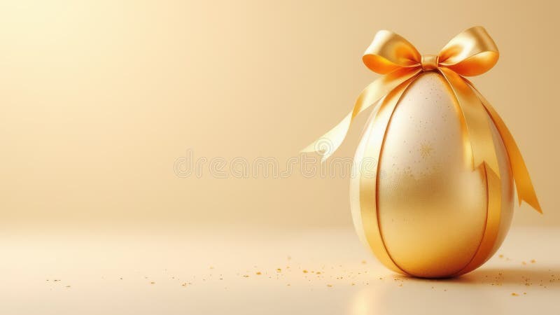 Hermoso gran huevo de Pascua con espacio para copiar stock de ilustración