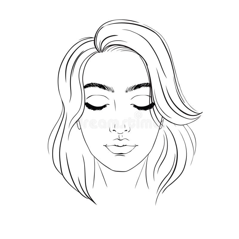 Plantilla en blanco de gráfico de cara de artista de maquillaje realista.  ilustración vectorial 3691607 Vector en Vecteezy