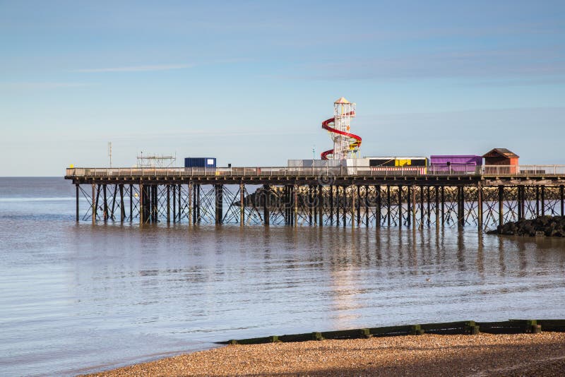 Herne by Pier. stock image. Image of wood, seascape, england 36589025