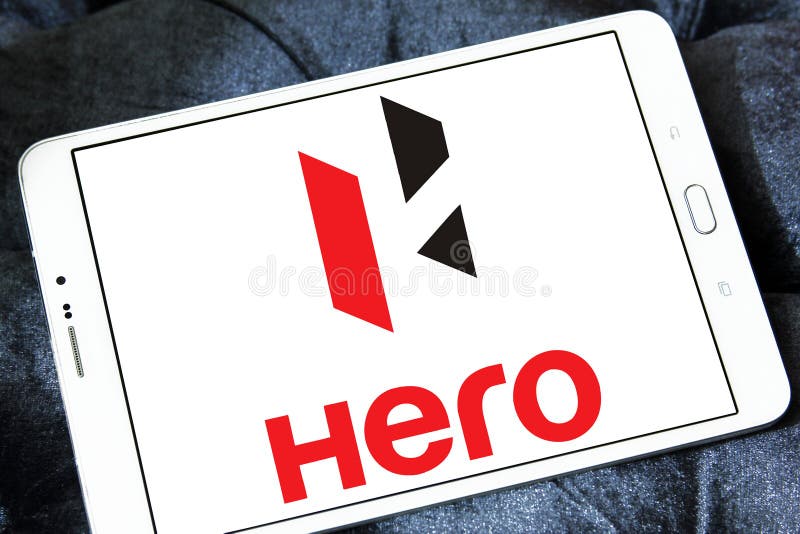 Hero motorcycle logo stock images