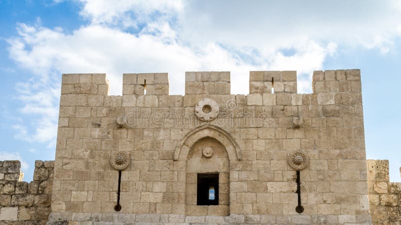 Herod-` s Tor, Blumen-Tor in Jerusalem, Israel lizenzfreie stockfotos Herod-` s Tor, Blumen-Tor in Jerusalem, Israel lizenzfreie stockfotos