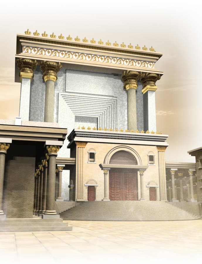 Un rendering del tempio Ebraico al tempo di Cristo.