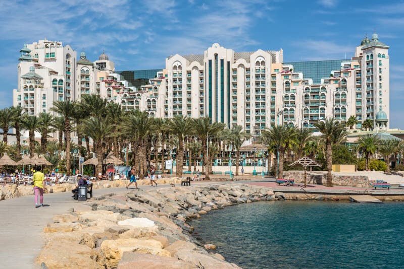 Herods Palace Hotels & Spa En Eilat, Israel Foto de archivo editorial Imagen de fuente
